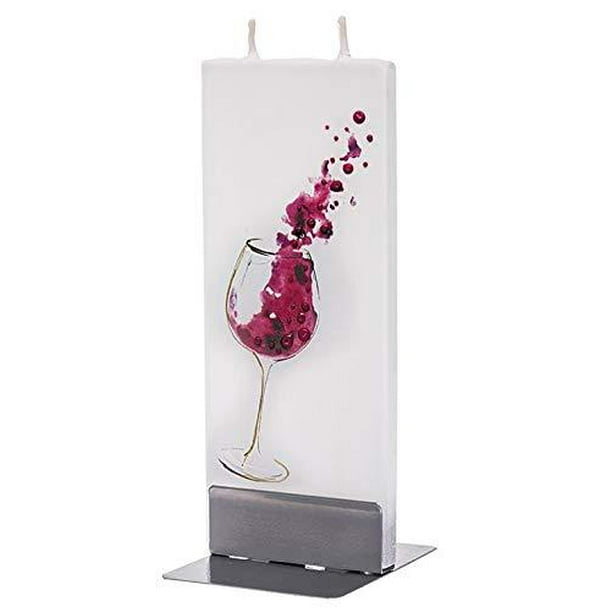 Decorative Double Wick with Metal Base Dripless Butterfly Unique Gift Idea and Home D/écor Accent Smokeless Flatyz Hand Painted Flat Candle| Unscented